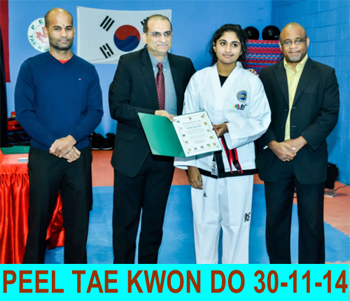 <b>
30-11-14 அன்று கனடா பிராம்டன் மாநகரில்  நடைபெற்ற Peel Tae kwon do கறுப்புப்பட்டி பட்டமளிப்புவிழாவின் படத் தொகுப்பு
 </b>  </br>
படங்கள் - Jude
